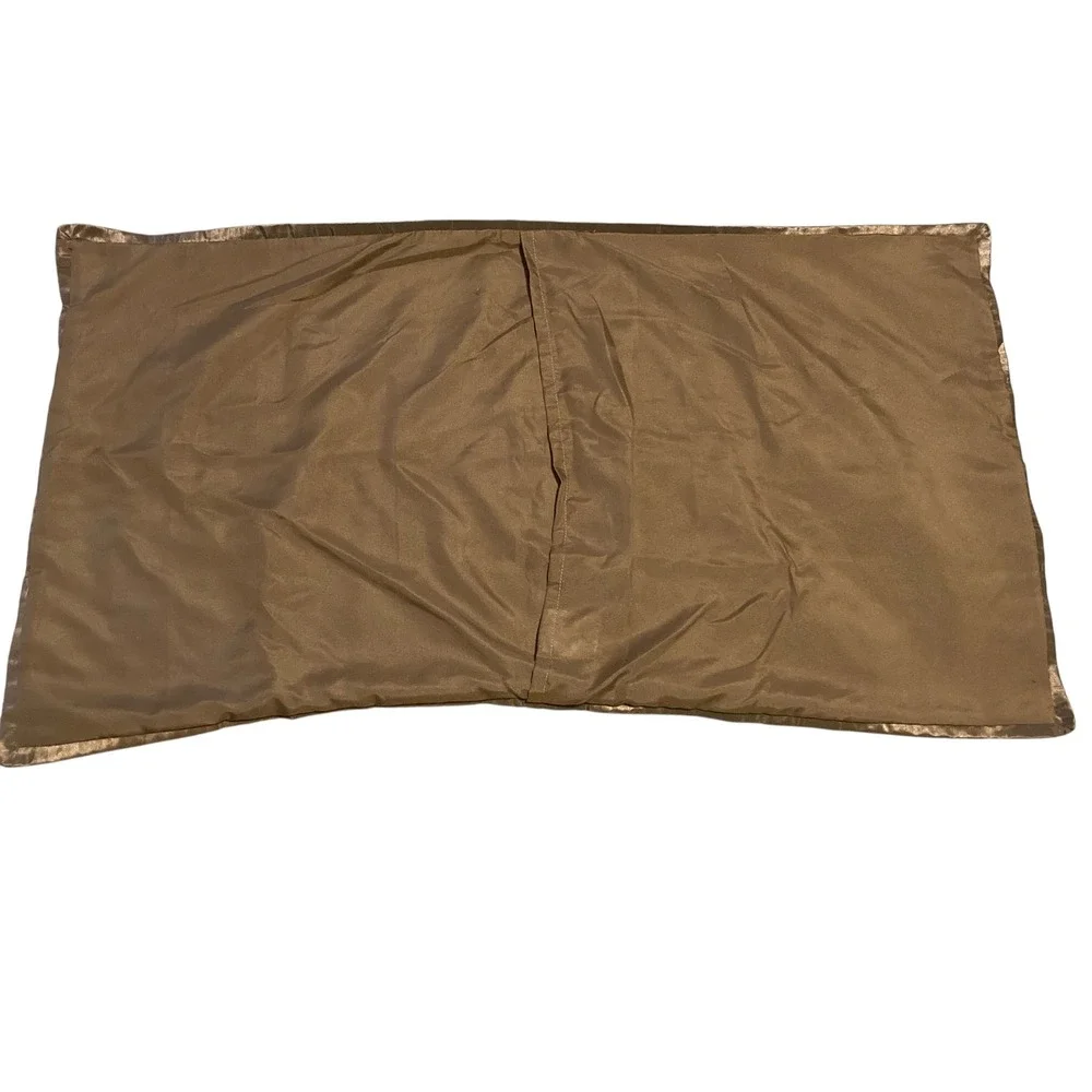 Regency Heights King Pillow Sham Bronze Gold Jacquard Damask Scroll Traditional